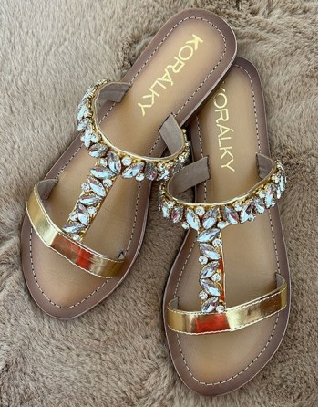 Embellished slides/sandals
